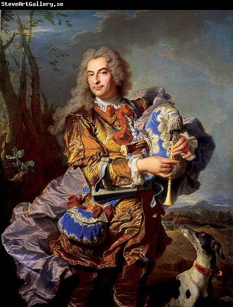 Hyacinthe Rigaud Gaspard de Gueidan playing the musette